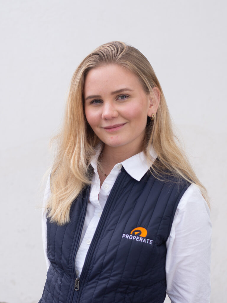 Porträtt av Christine, anställd på Properate